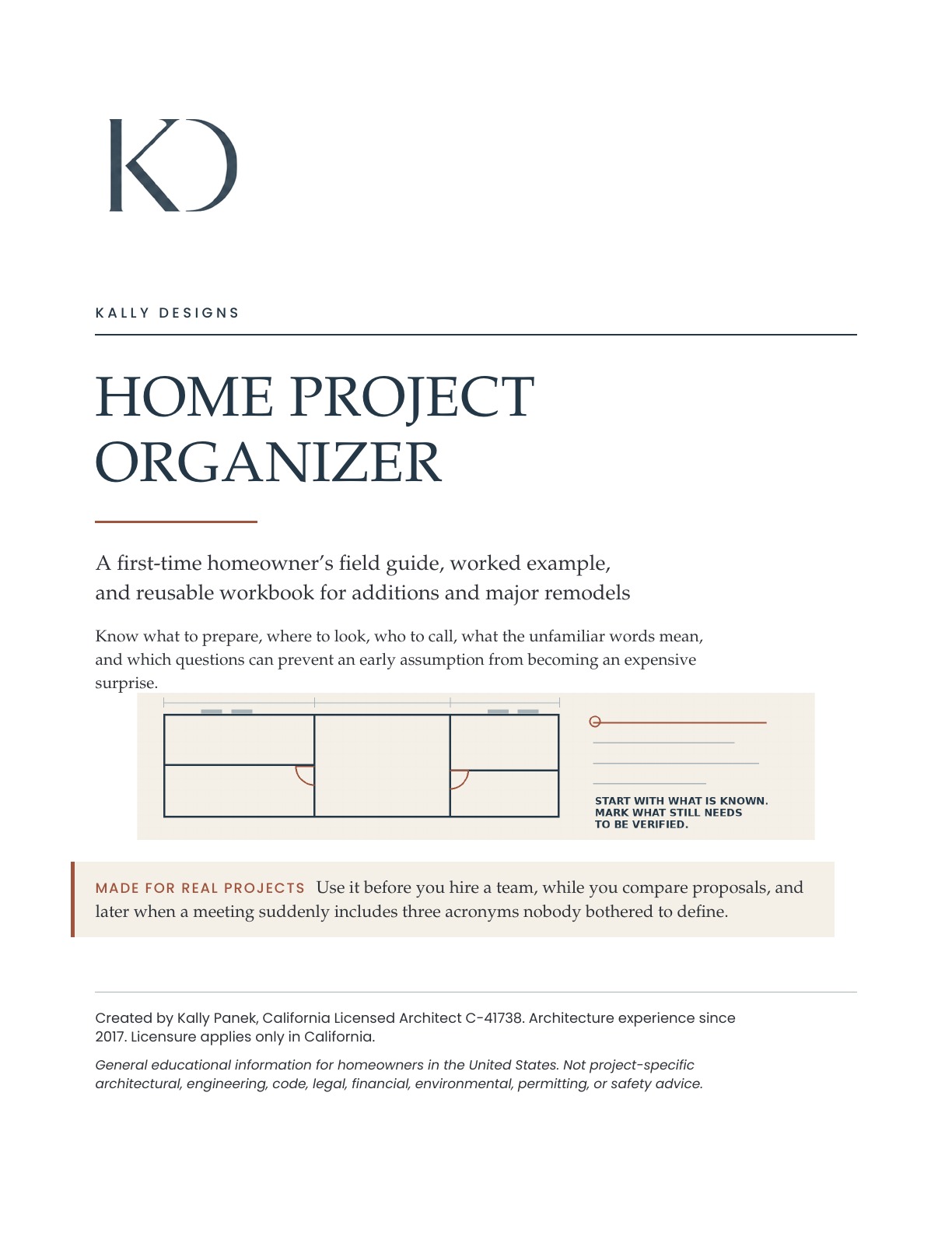Home Project Organizer cover shown on a laptop